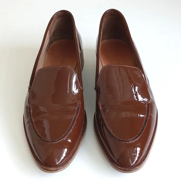 Everlane Brown Patent Leather Loafers - Picture 3 of 12